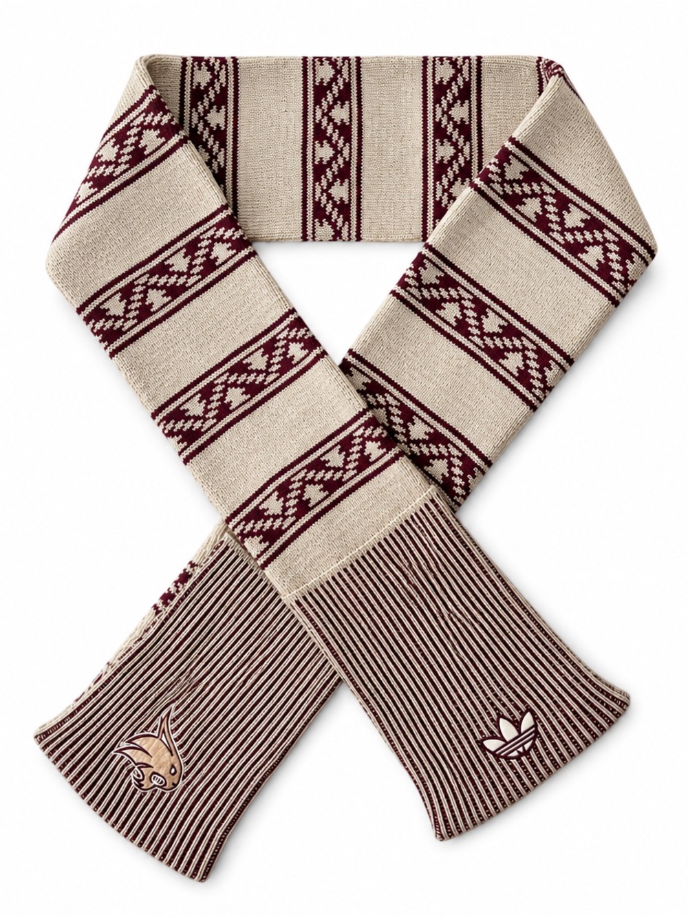 Adidas Texas State Bobcats Knit Scarf OS 62” Vintage Collegiate